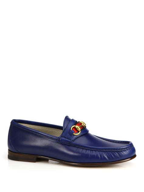 blue gucci loafers